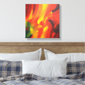 Rood Geel Groen Abstract Schilderen Canvas Afdruk (Insitu (Slaapkamer))