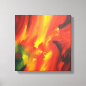 Rood Geel Groen Abstract Schilderen Canvas Afdruk (Voorkant)