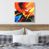 Rood Geel Groen Blauw Abstract Canvas Afdruk (Insitu (Slaapkamer))