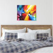 Rood Geel Groen Blauw Abstract Canvas Afdruk (Insitu (Slaapkamer))
