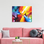 Rood Geel Groen Blauw Abstract Canvas Afdruk (Insitu (Woonkamer))