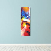 Rood Geel Groen Blauw Abstract Canvas Afdruk (Insitu (Houten vloer))