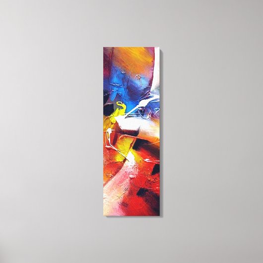 Rood Geel Groen Blauw Abstract Canvas Afdruk (Voorkant)