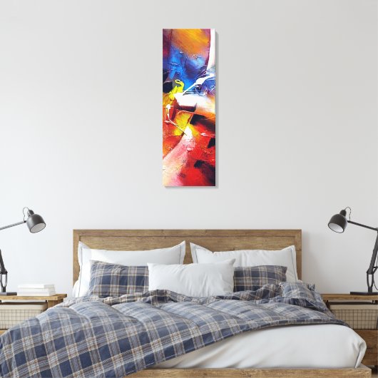 Rood Geel Groen Blauw Abstract Canvas Afdruk (Insitu (Slaapkamer))