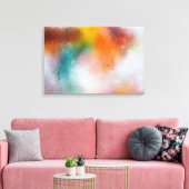 Rood Geel Groen Blauw Abstract expressionisme Canvas Afdruk (Insitu (Woonkamer))