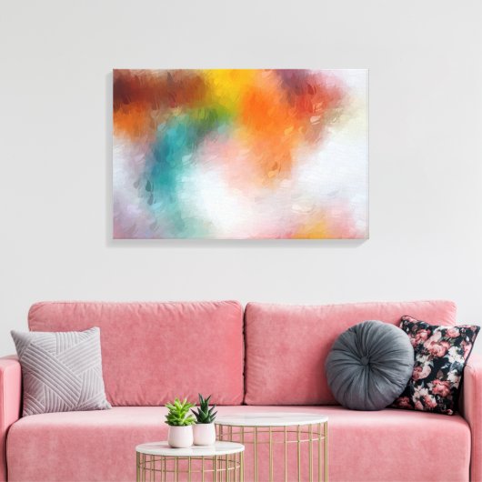 Rood Geel Groen Blauw Abstract expressionisme Canvas Afdruk (Insitu (Woonkamer))