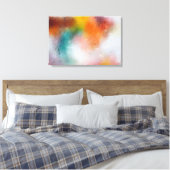 Rood Geel Groen Blauw Abstract expressionisme Canvas Afdruk (Insitu (Slaapkamer))