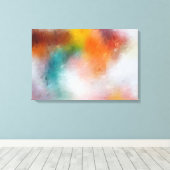 Rood Geel Groen Blauw Abstract expressionisme Canvas Afdruk (Insitu (Houten vloer))