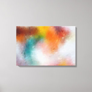 Rood Geel Groen Blauw Abstract expressionisme Canvas Afdruk