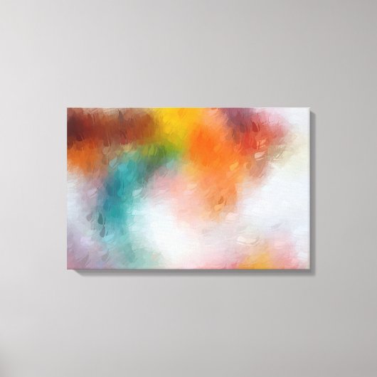 Rood Geel Groen Blauw Abstract expressionisme Canvas Afdruk (Voorkant)