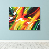 Rood Geel Groen Blauw Abstract expressionisme Canvas Afdruk (Insitu (Houten vloer))