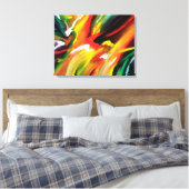 Rood Geel Groen Blauw Abstract expressionisme Canvas Afdruk (Insitu (Slaapkamer))