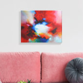 Rood Geel Groen Blauw Abstract Kunstschilderij Canvas Afdruk (Insitu (Woonkamer))