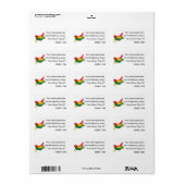 Rood Geel Groen Chili Pepper Graphic Etiket (Full Sheet)