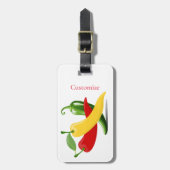 Rood Geel Groen Chili Peppers Thunder_Cove Bagagelabel (Voorkant verticaal)