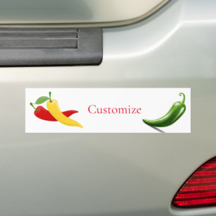 Rood Geel Groen Chili Peppers Thunder_Cove Bumpersticker