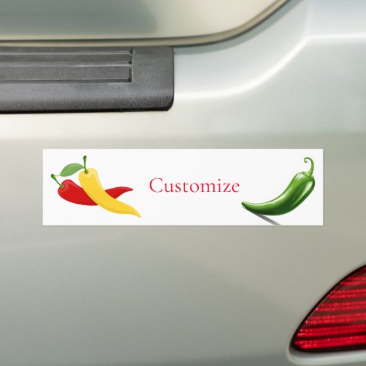 Rood Geel Groen Chili Peppers Thunder_Cove Bumpersticker (Op auto)