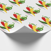 Rood Geel Groen Chili Peppers Thunder_Cove Cadeaupapier (Hoek)