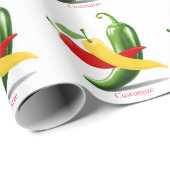 Rood Geel Groen Chili Peppers Thunder_Cove Cadeaupapier (Rol Hoek)