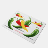 Rood Geel Groen Chili Peppers Thunder_Cove Deurmat (Schuin)