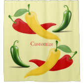 Rood Geel Groen Chili Peppers Thunder_Cove Douchegordijn (Voorkant)