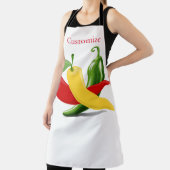 Rood Geel Groen Chili Peppers Thunder_Cove Schort (Insitu)