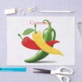 Rood Geel Groen Chili Peppers Thunder_Cove Tissuepapier (Craft)