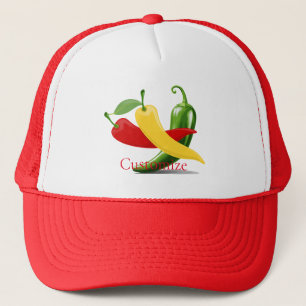 Rood Geel Groen Chili Peppers Thunder_Cove Trucker Pet