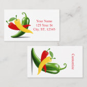 Rood Geel Groen Chili Peppers Thunder_Cove Visitekaartje (Voorkant / Achterkant)