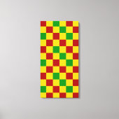 Rood Geel Groen Geruit Patroonontwerp Canvas Afdruk (Voorkant)