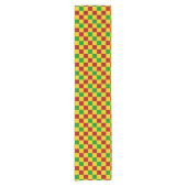 Rood Geel Groen Geruit Patroonontwerp Korte Tafelloper (Voorkant)