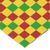 Rood Geel Groen Geruit Patroonontwerp Korte Tafelloper (Hoek)