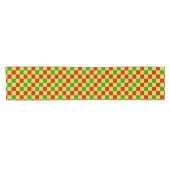 Rood Geel Groen Geruit Patroonontwerp Korte Tafelloper (Horizontaal)