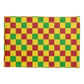 Rood Geel Groen Geruit Patroonontwerp Kussensloop (Achterkant)