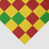 Rood Geel Groen Geruit Patroonontwerp Tissuepapier (Detail)