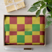 Rood Geel Groen Geruit Patroonontwerp Tissuepapier (Geschenk)