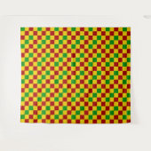Rood Geel Groen Geruit Patroonontwerp Wandkleed (Voorkant (horizontaal))