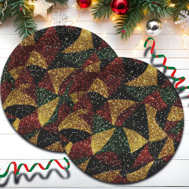 Rood Geel Groen Golven van Feestelijke Glitter Papieren Bordje