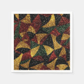 Rood Geel Groen Golven van Feestelijke Glitter Servet (Voorkant)