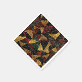 Rood Geel Groen Golven van Feestelijke Glitter Servet (Hoek)