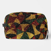 Rood Geel Groen Golven van Feestelijke Glitter Toilettasje (Voorkant)