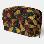 Rood Geel Groen Golven van Feestelijke Glitter Toilettasje (Rechterhoek)