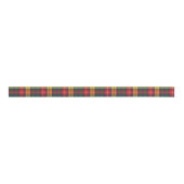 Rood Geel Groen Plaid Clan Buchanan Tartan Grosgrain Lint (Voorkant)