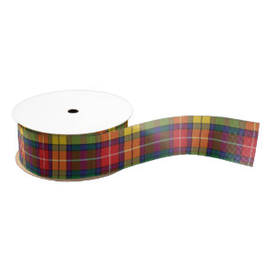 Rood Geel Groen Plaid Clan Buchanan Tartan Grosgrain Lint