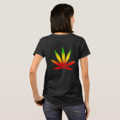 Rood Geel & Groen Rasta Leaf Jamaicaanse Jamaica T-shirt (Achterkant volledig)