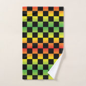Rood Geel Groen Rasta Ombre Geruit Bad Handdoek (Handdoek)