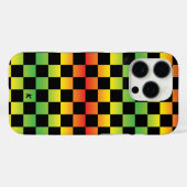Rood geel groen Rasta ombre geruit monogram Case-Mate iPhone Case (Achterkant (horizontaal))