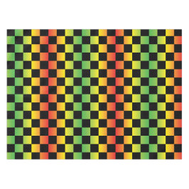 Rood Geel Groen Rasta Ombre Geruit Tafelkleed
