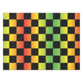 Rood Geel Groen Rasta Ombre Geruit Tafelkleed (Voorkant (Horizontaal))