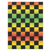 Rood Geel Groen Rasta Ombre Geruit Tafelkleed (Voorkant)
